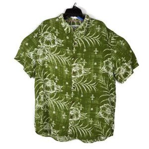 Mens Hawaiian Shirt Margaritaville XL Green